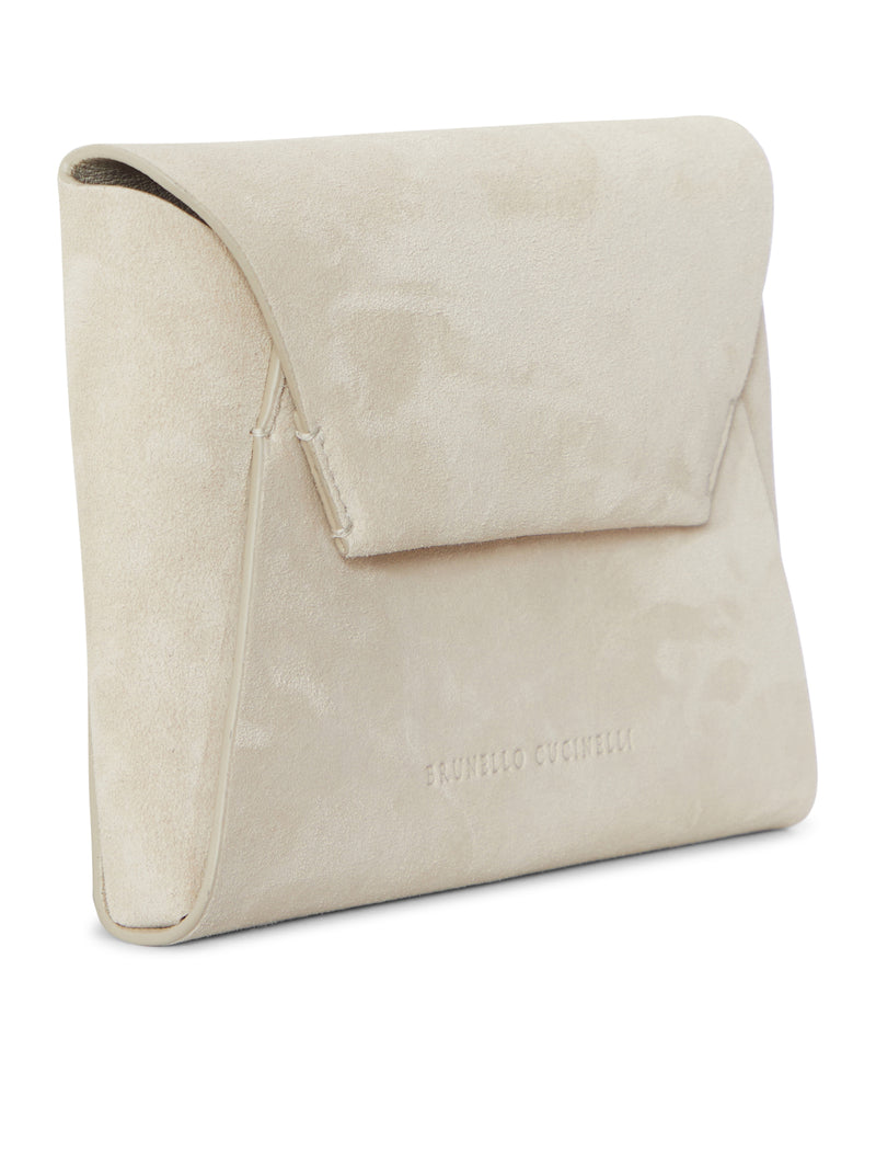 CLUTCH IN PELLE DI VITELLO SCAMOSCIATA