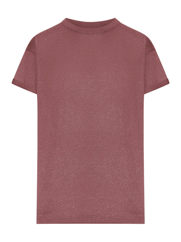 T-SHIRT IN CASHMERE E SETA LUREX