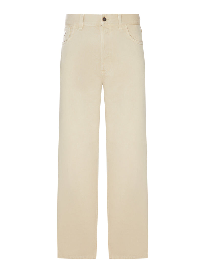 PANTALONI CINQUE TASCHE IN DENIM OLD