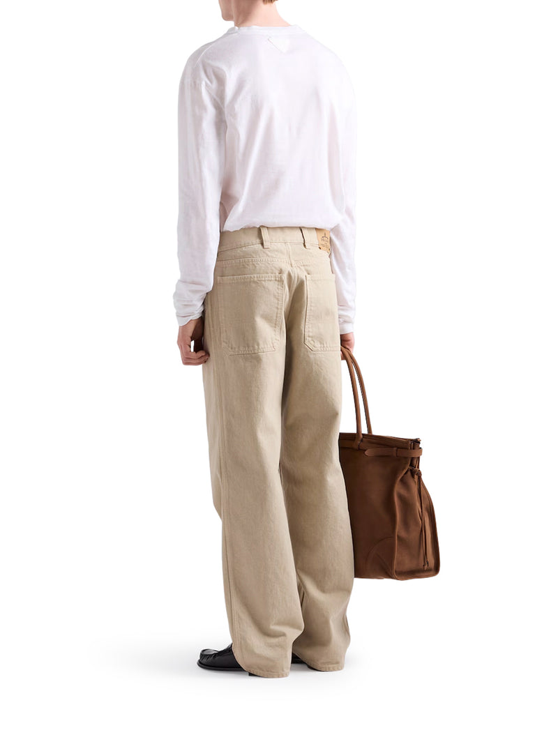 PANTALONI CINQUE TASCHE IN DENIM OLD