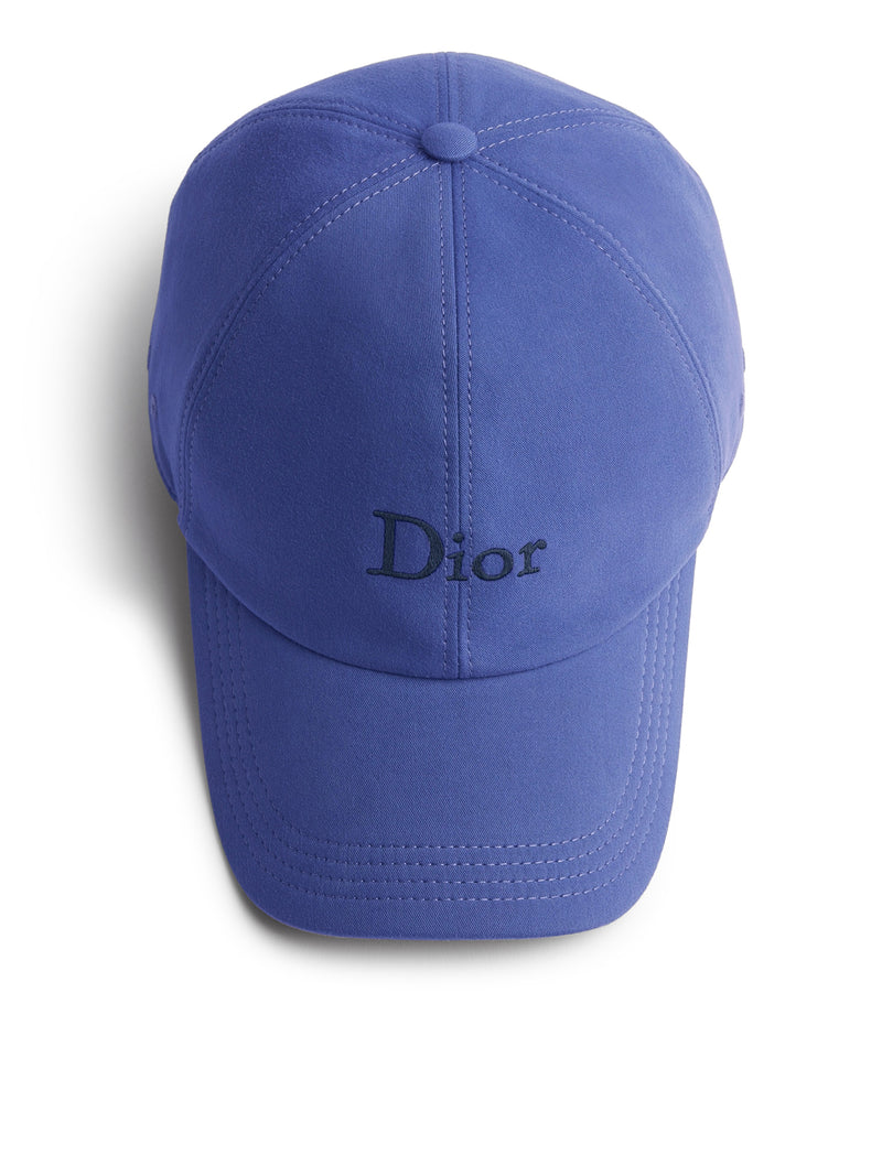 CAPPELLO IN TELA DI COTONE BLU