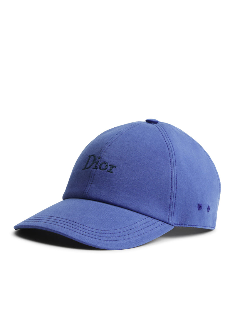 CAPPELLO IN TELA DI COTONE BLU