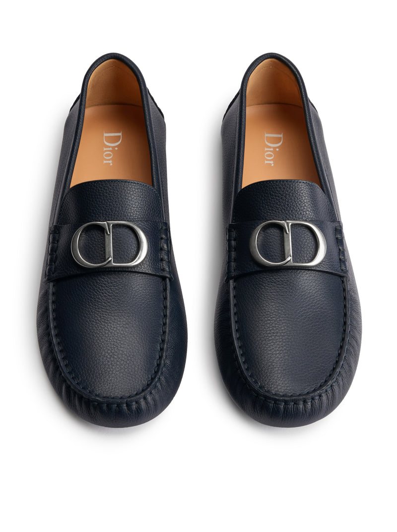 MOCASSINI ROADIE IN PELLE DI VITELLO GRANULATA BLU