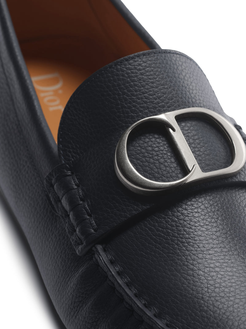 MOCASSINI ROADIE IN PELLE DI VITELLO GRANULATA BLU