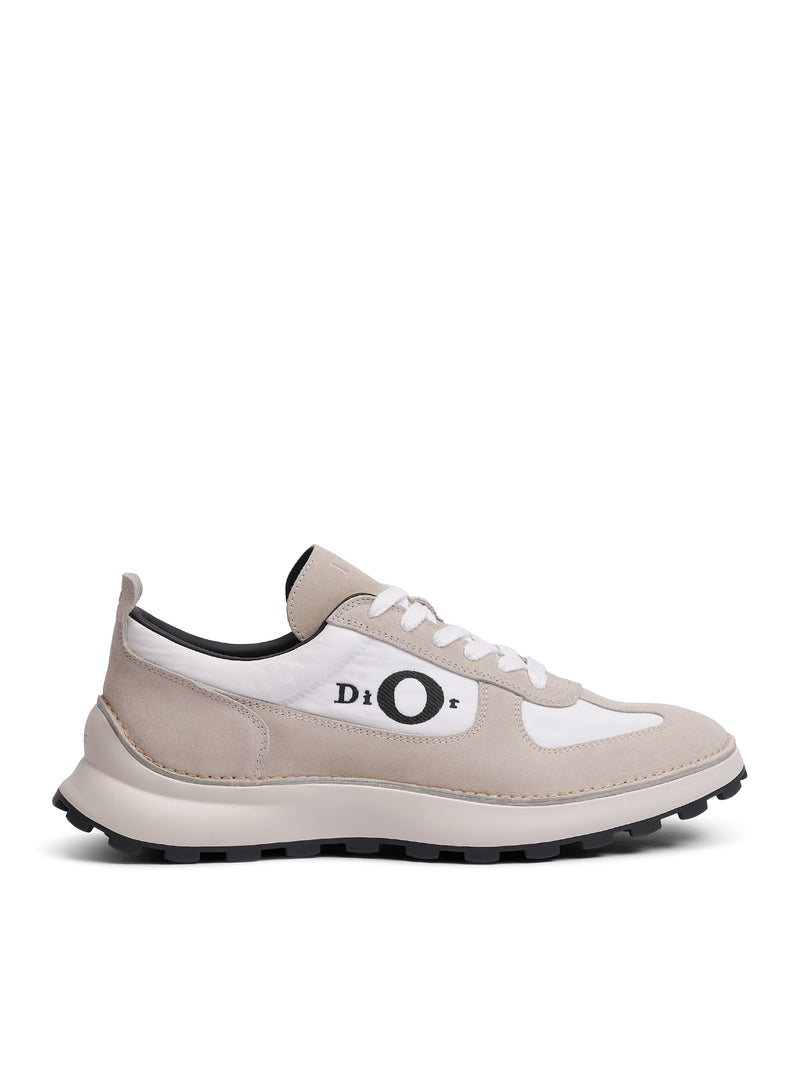 SNEAKERS SQUASH IN PELLE DI VITELLO SCAMOSCIATA E IN TESSUTO TECNICO