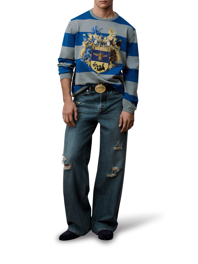 JEANS LARGHI IN TWILL DI COTONE