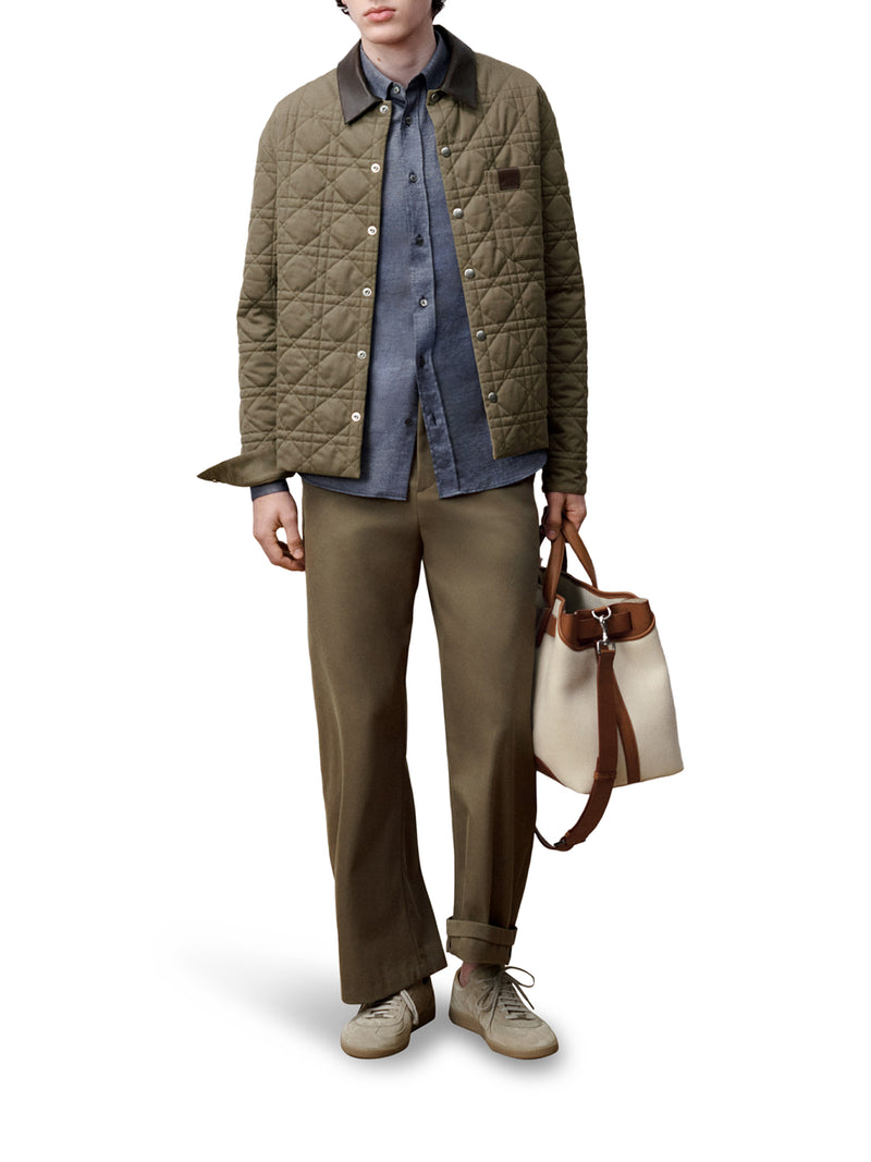 GIACCA-CAMICIA CANNAGE CON TOPPA DIOR IN PELLE