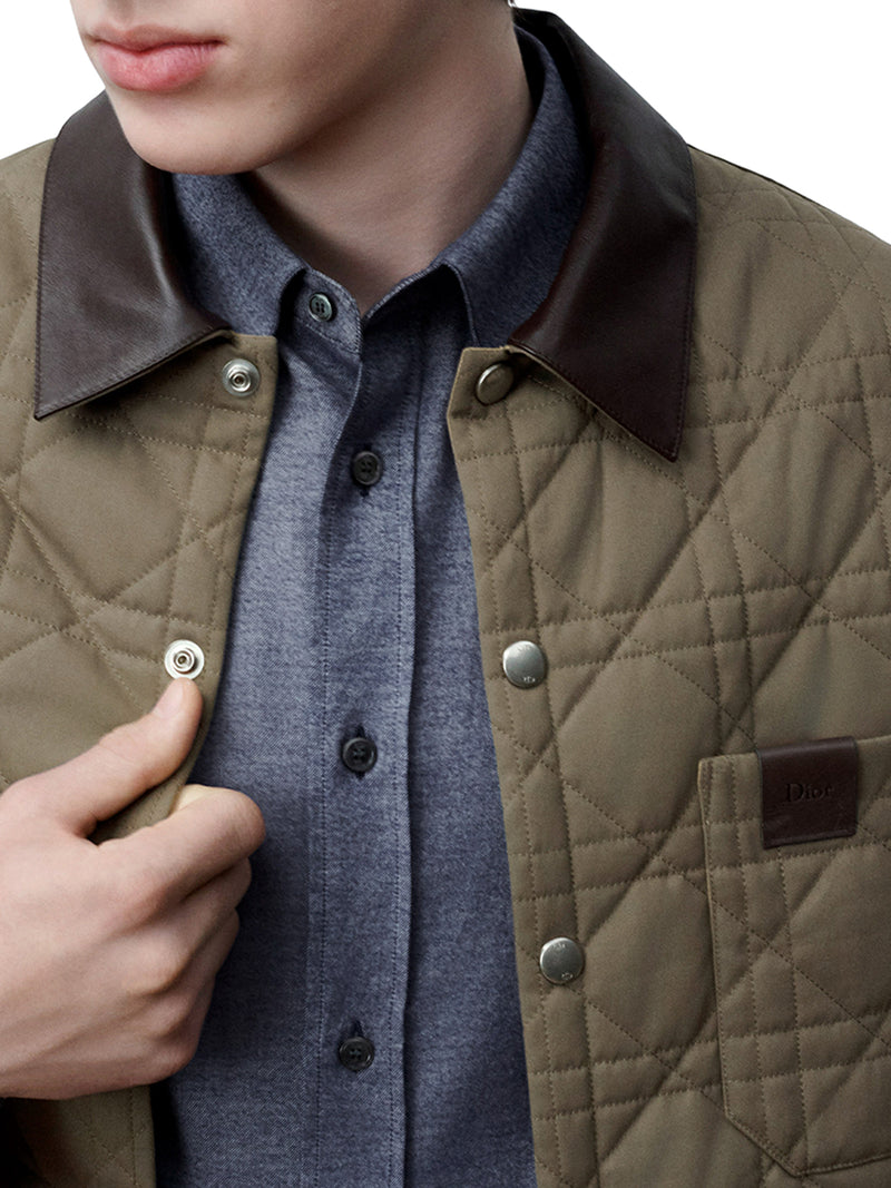 GIACCA-CAMICIA CANNAGE CON TOPPA DIOR IN PELLE