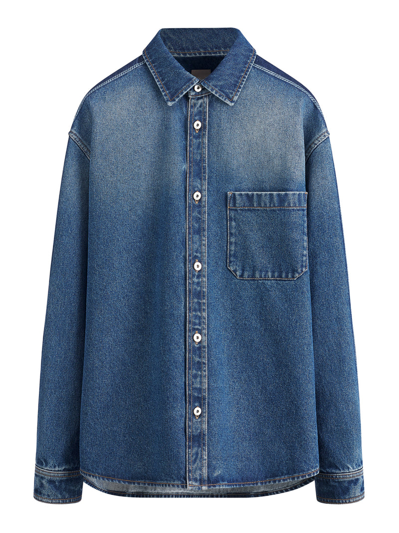 GIACCA-CAMICIA IN TWILL DI COTONE