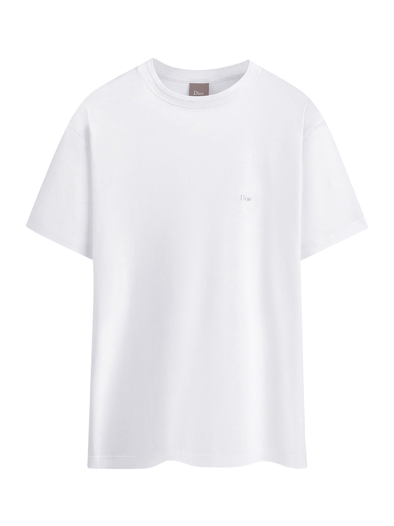T-SHIRT CON RICAMO DIOR IN JERSEY DI COTONE