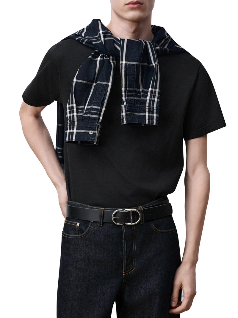 T-SHIRT CON RICAMO DIOR IN JERSEY DI COTONE