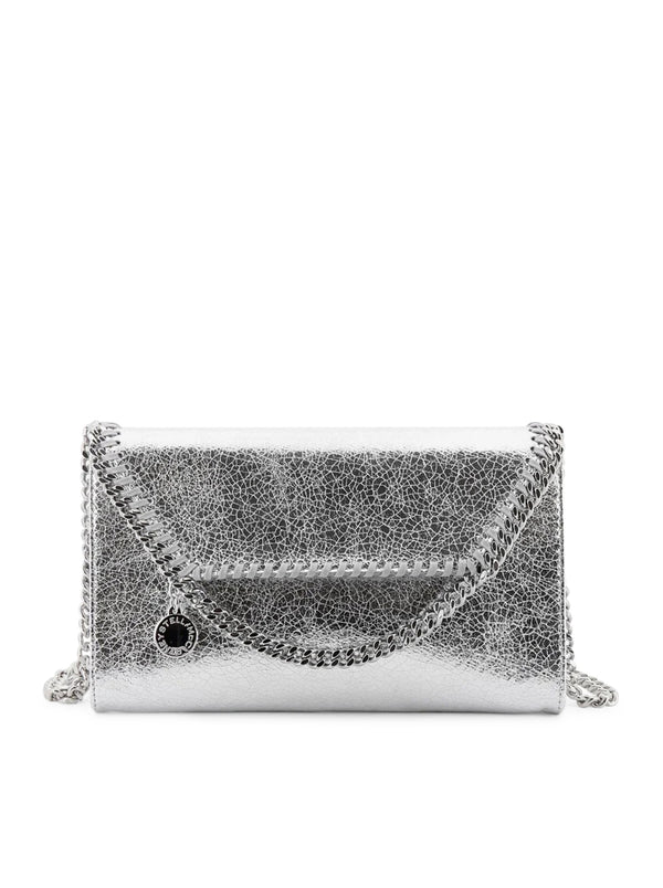 BORSA A TRACOLLA FALABELLA IN TESSUTO METALLIZZATO