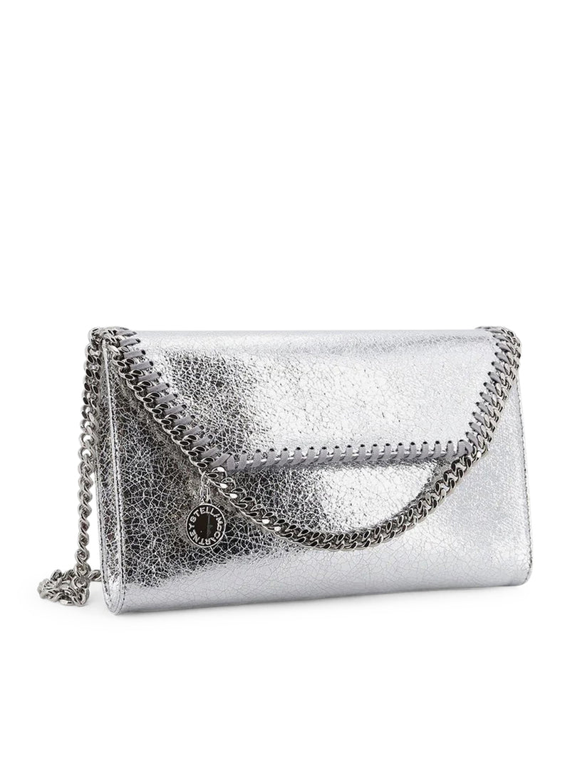 BORSA A TRACOLLA FALABELLA IN TESSUTO METALLIZZATO