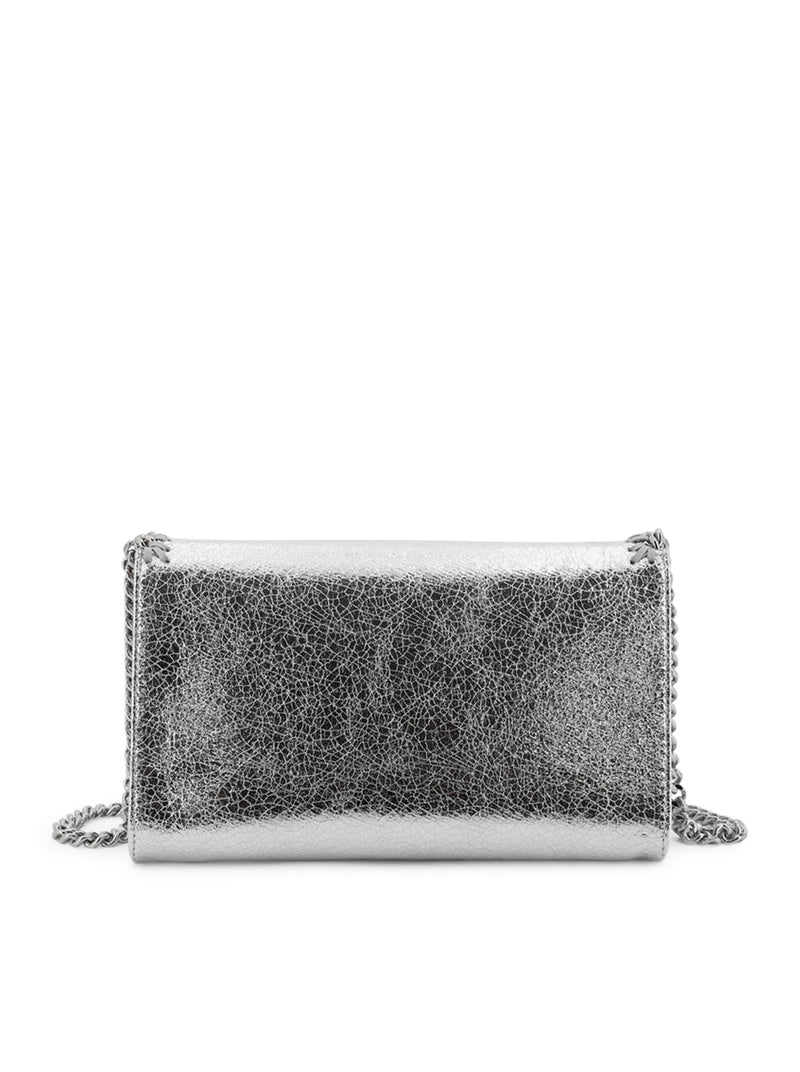 BORSA A TRACOLLA FALABELLA IN TESSUTO METALLIZZATO
