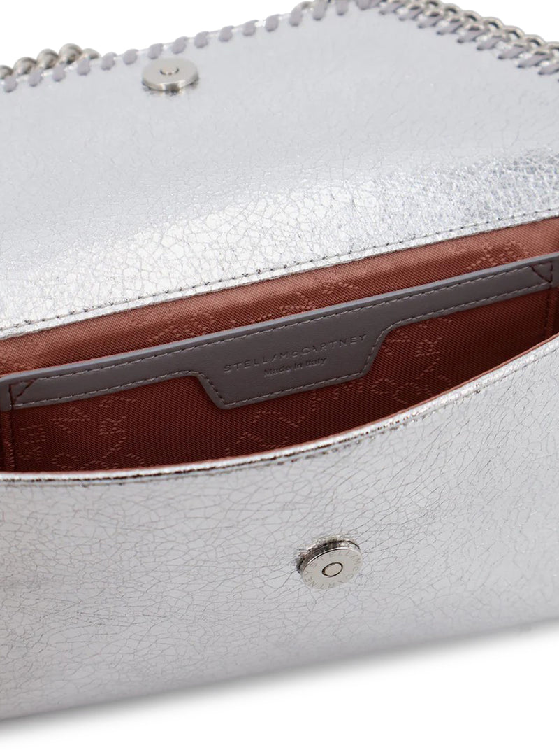 BORSA A TRACOLLA FALABELLA IN TESSUTO METALLIZZATO