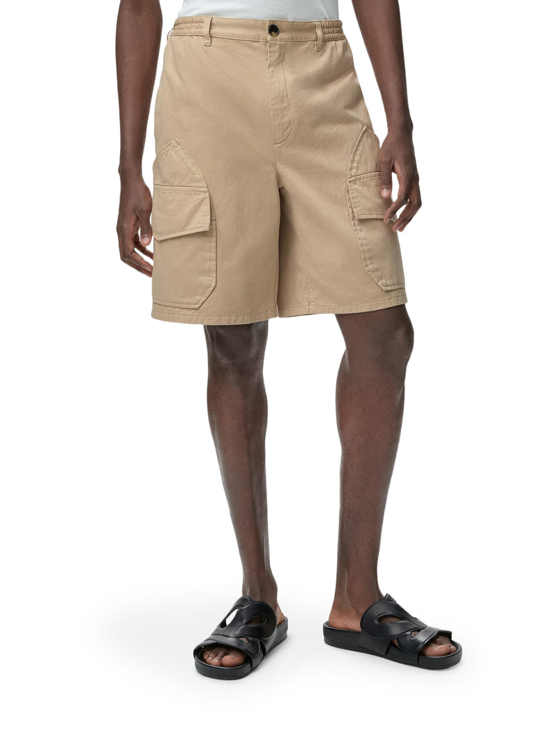 SHORTS IN LEGGERO RASO DI COTONE LAVATO