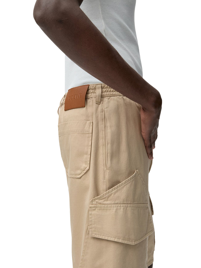 SHORTS IN LEGGERO RASO DI COTONE LAVATO