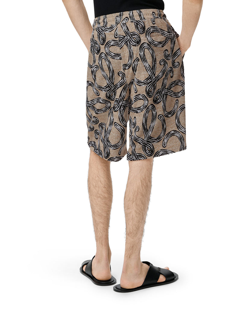 SHORTS IN SPUGNA CON ANAGRAM ALL-OVER