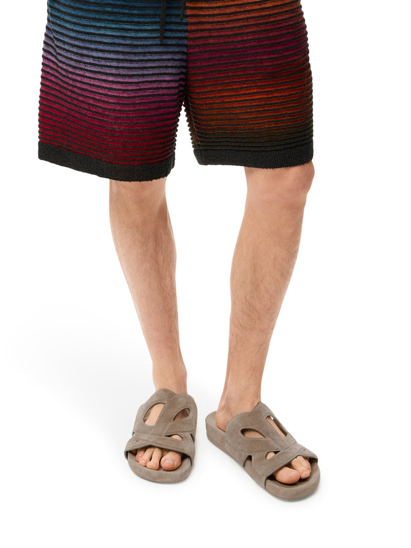SLIDE EASE MONOGRAM IN PELLE SCAMOSCIATA
