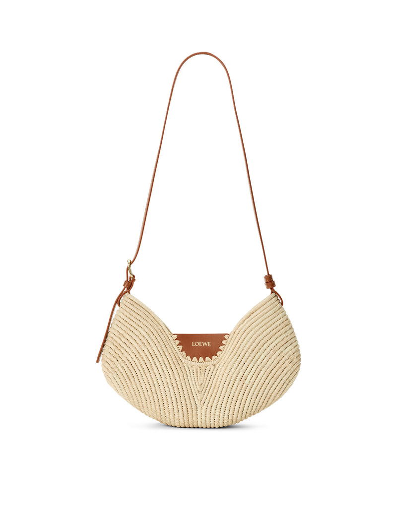 BORSA LOEWE SWING MEDIA IN RAFIA E PELLE DI VITELLO