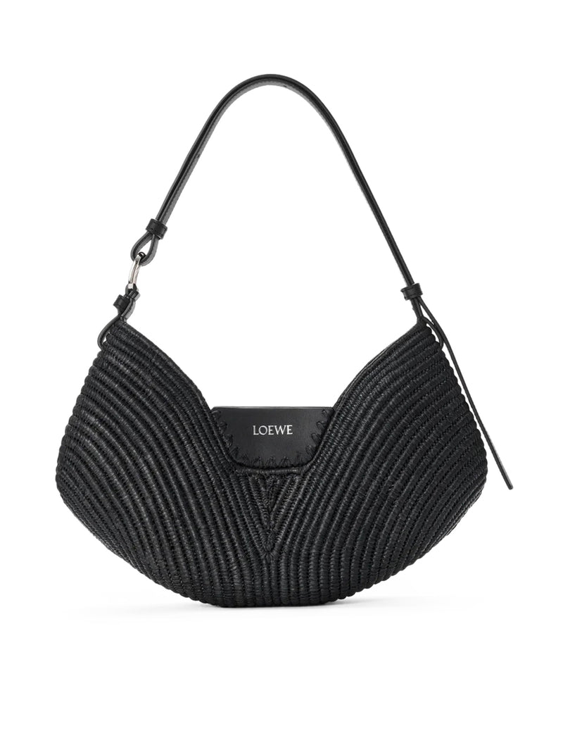 BORSA LOEWE SWING MEDIA IN RAFIA E PELLE DI VITELLO