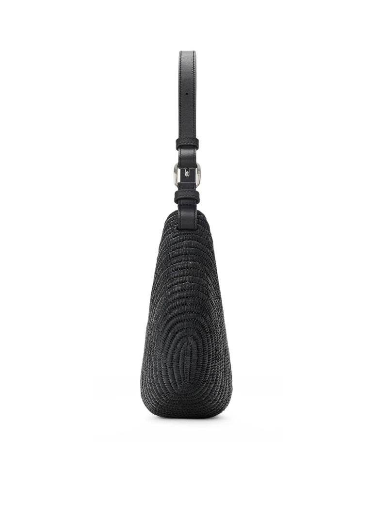 BORSA LOEWE SWING MEDIA IN RAFIA E PELLE DI VITELLO