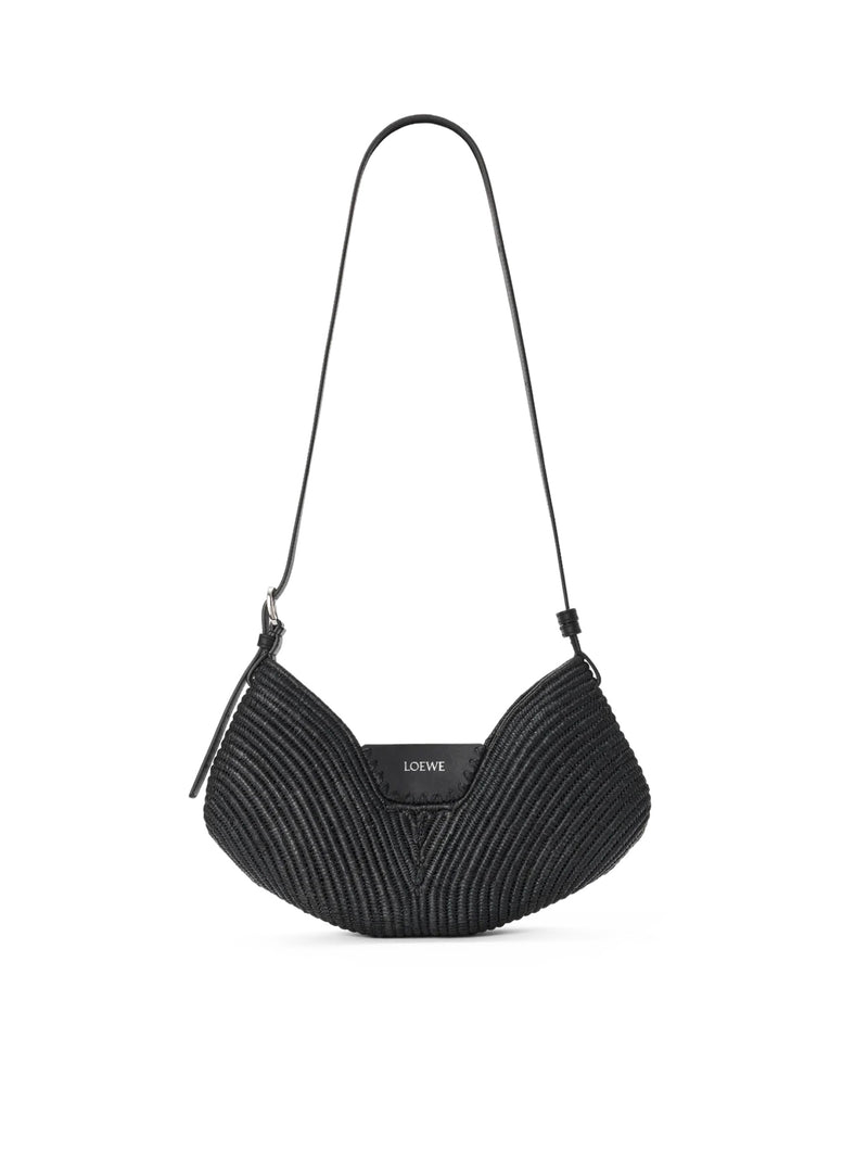 BORSA LOEWE SWING MEDIA IN RAFIA E PELLE DI VITELLO