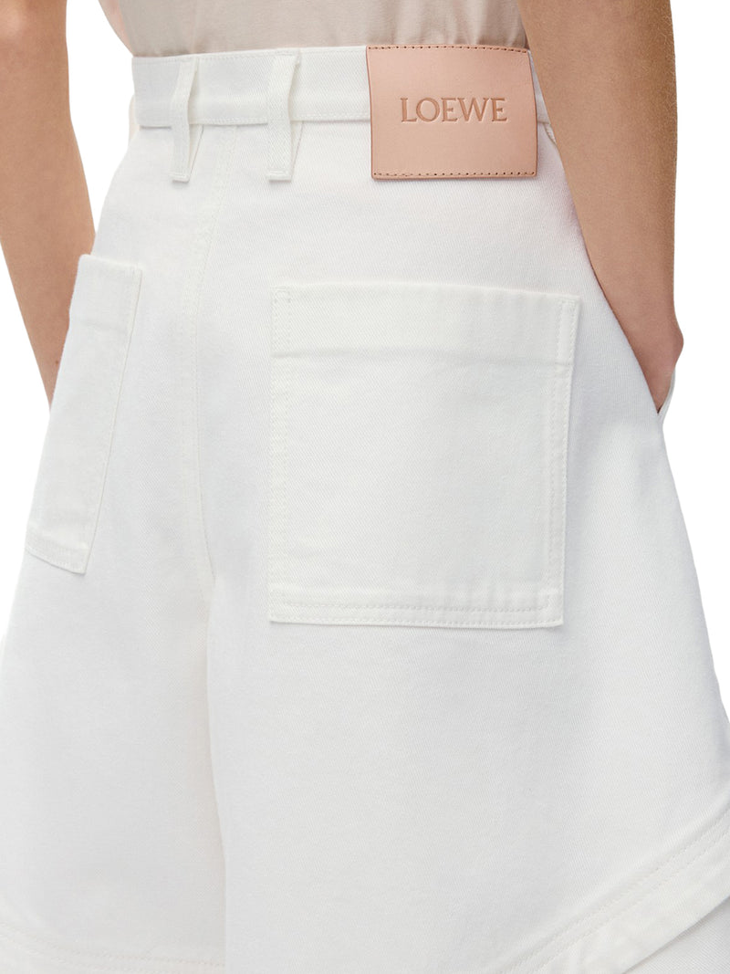 SHORT IN DENIM ASIMMETRICO A PANNELLI