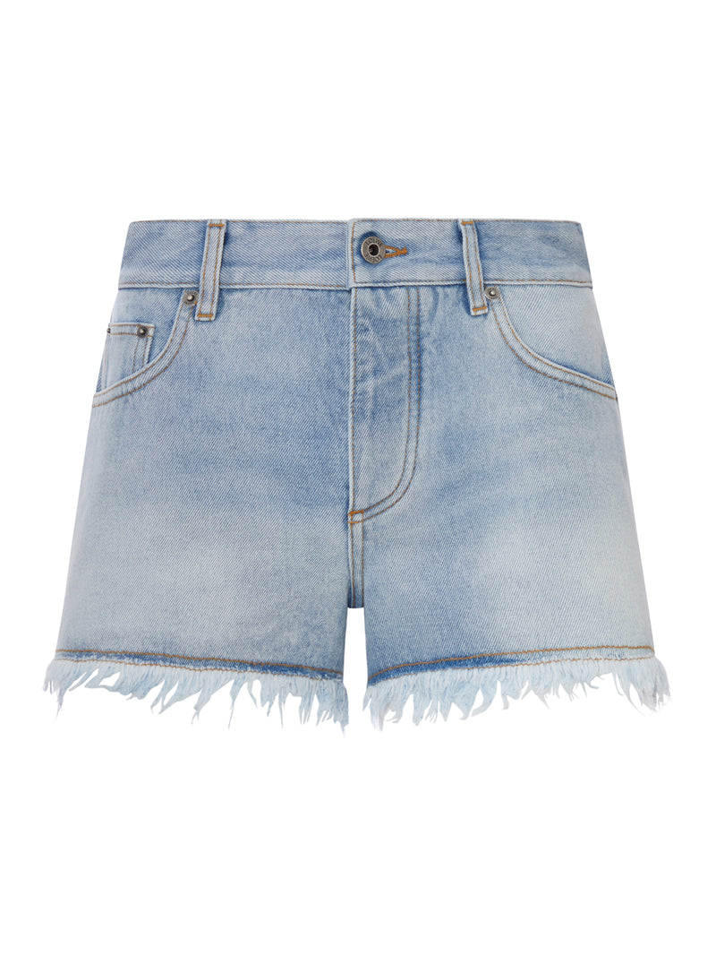 SHORT IN DENIM CON MOTIVO ANAGRAM
