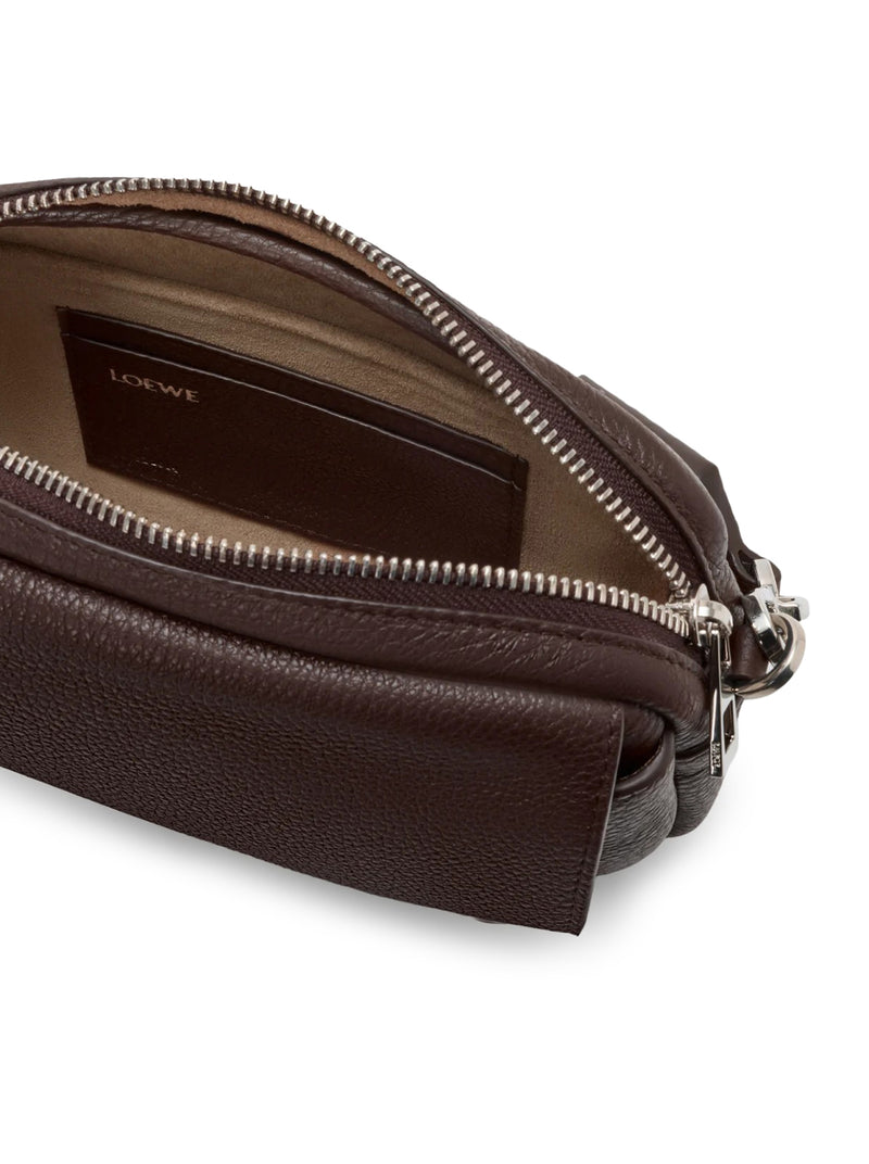 BORSA MESSENGER PEBBLE PICCOLA IN MORBIDA PELLE DI VITELLO GRANATA