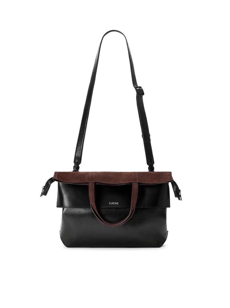 BORSA TOTE SWITCH PICCOLA IN VITELLO EFFETTO CARTA E PELLE SCAMOSCIATA