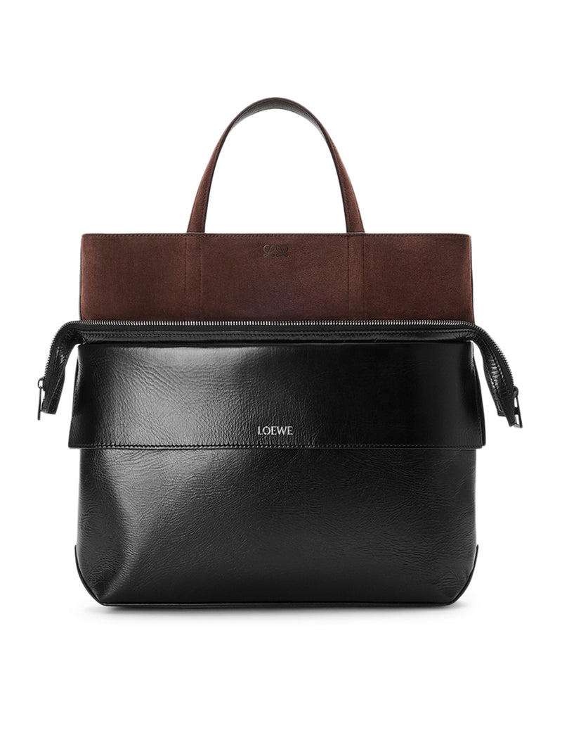 BORSA TOTE SWITCH PICCOLA IN VITELLO EFFETTO CARTA E PELLE SCAMOSCIATA