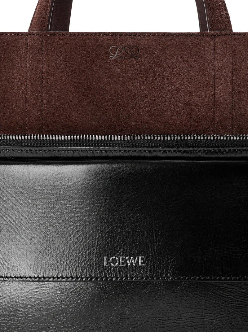 BORSA TOTE SWITCH PICCOLA IN VITELLO EFFETTO CARTA E PELLE SCAMOSCIATA