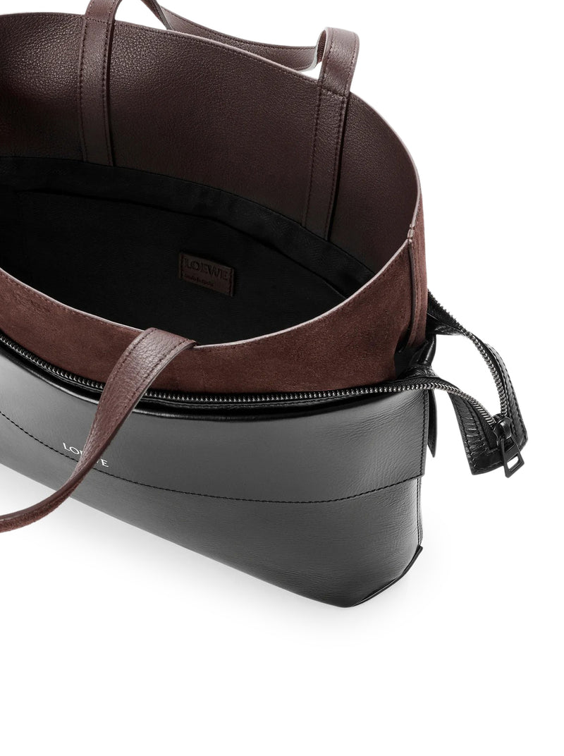 BORSA TOTE SWITCH PICCOLA IN VITELLO EFFETTO CARTA E PELLE SCAMOSCIATA