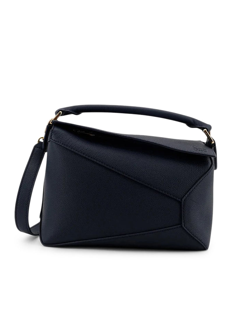 BORSA PUZZLE EDGE PICCOLA IN PELLE DI VITELLO GRANATA