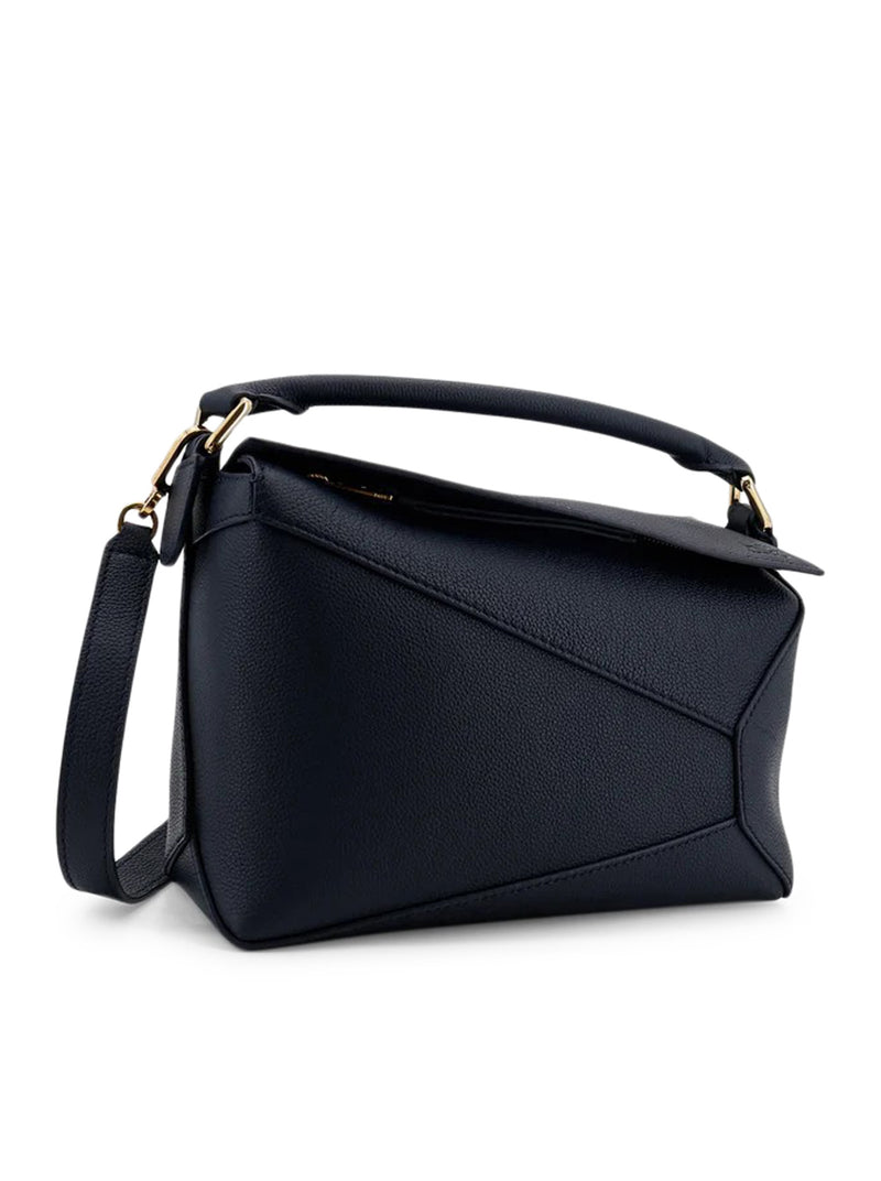 BORSA PUZZLE EDGE PICCOLA IN PELLE DI VITELLO GRANATA