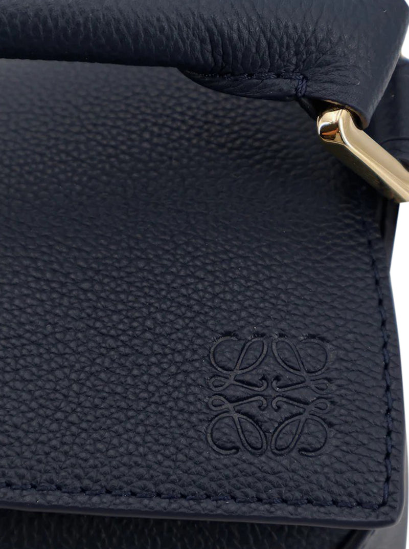 BORSA PUZZLE EDGE PICCOLA IN PELLE DI VITELLO GRANATA