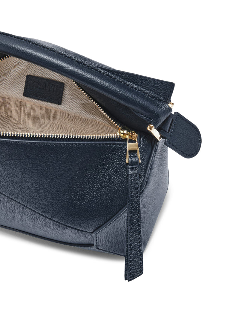 BORSA PUZZLE EDGE PICCOLA IN PELLE DI VITELLO GRANATA