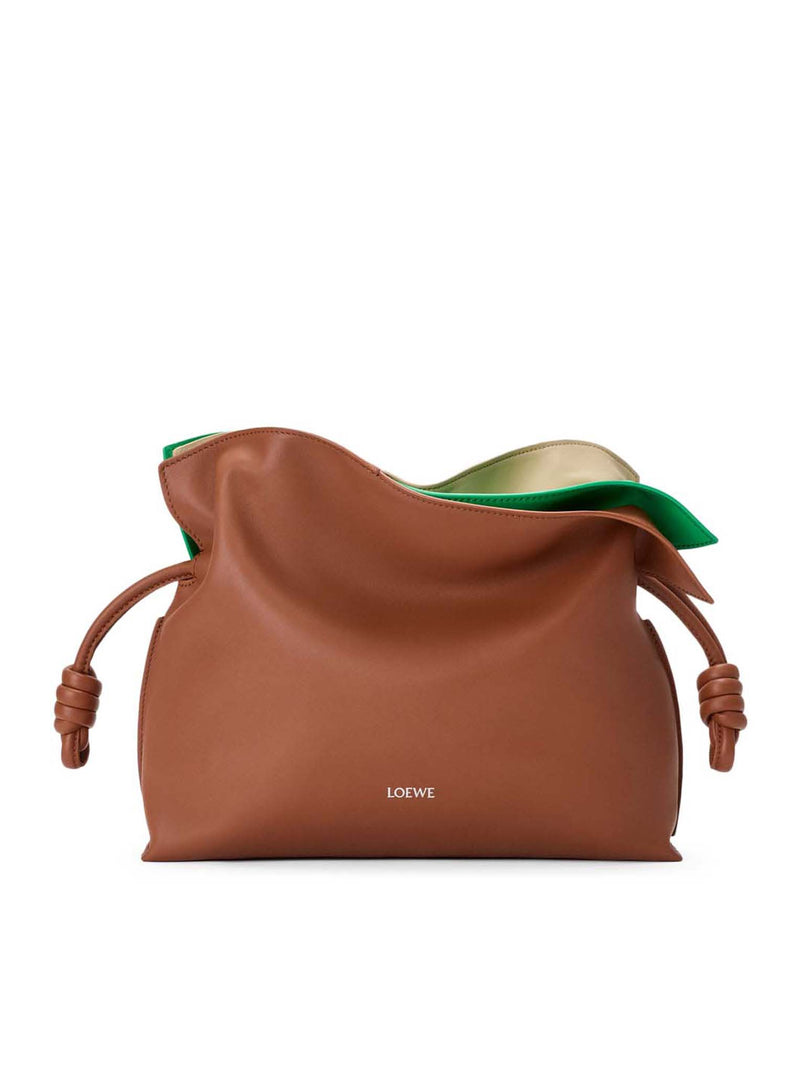 BORSA LAYERED FLAMENCO CLUTCH MEDIA IN NAPPA DI VITELLO