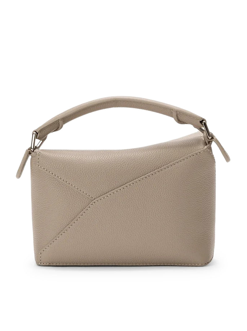 BORSA PUZZLE EDGE MINI IN PELLE GRANATA