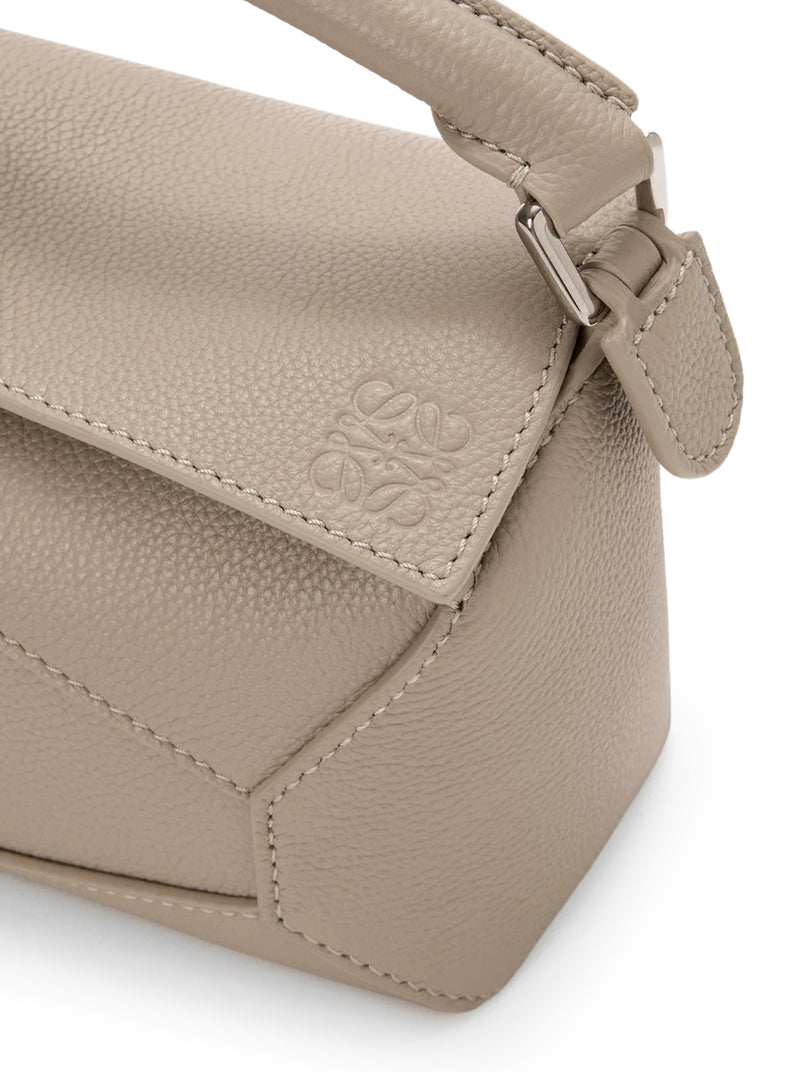 BORSA PUZZLE EDGE MINI IN PELLE GRANATA