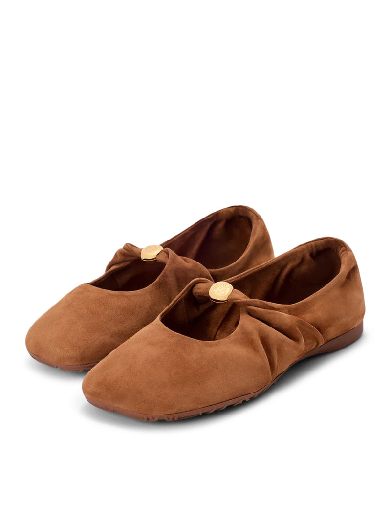 BALLERINE PEBBLE SOFT IN PELLE DI CAPRA SCAMOSCIATA