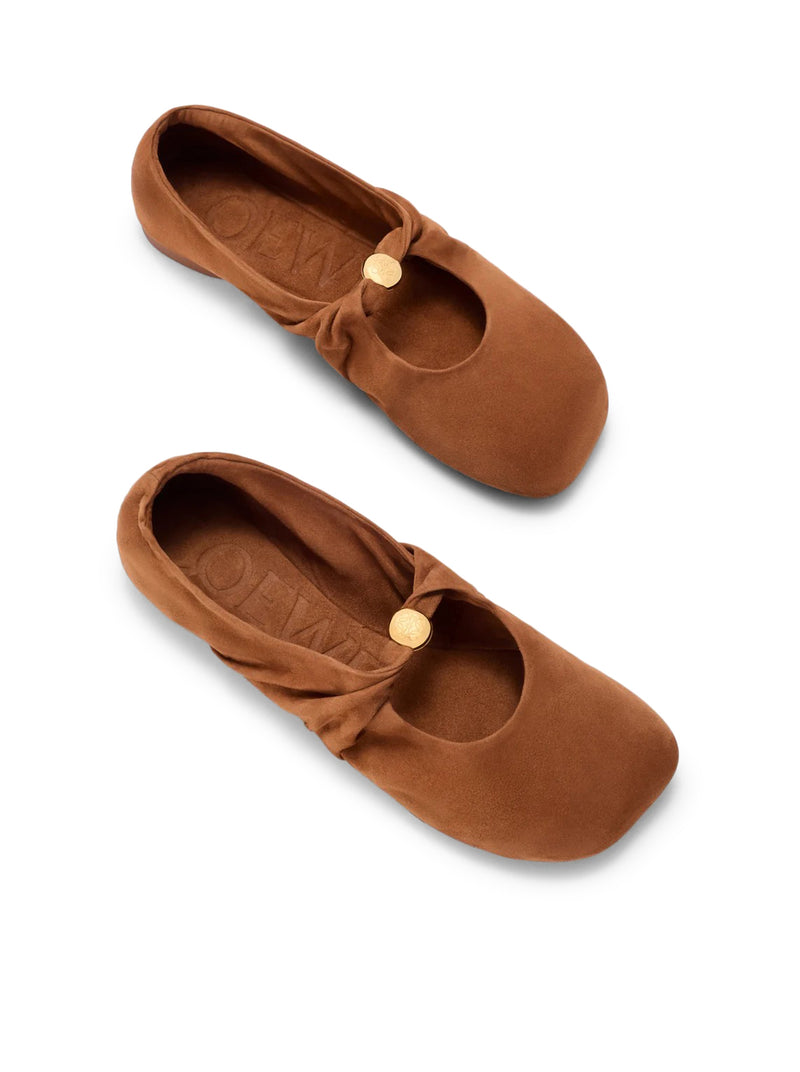 BALLERINE PEBBLE SOFT IN PELLE DI CAPRA SCAMOSCIATA
