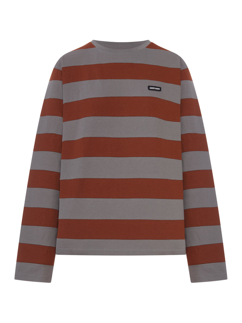 T-SHIRT IN JERSEY A RIGHE