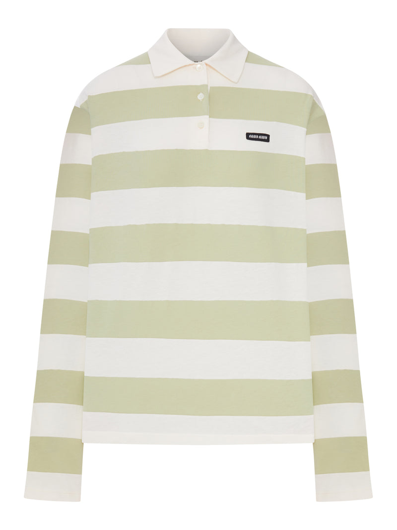 POLO IN JERSEY A RIGHE
