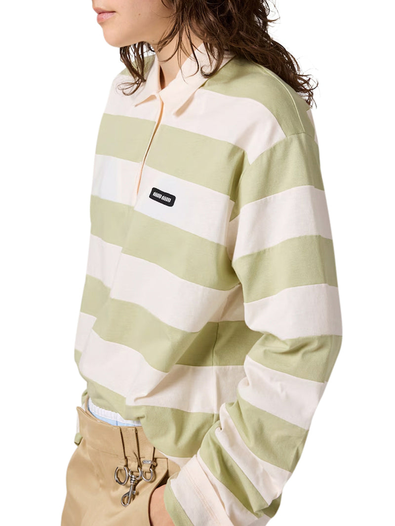 POLO IN JERSEY A RIGHE