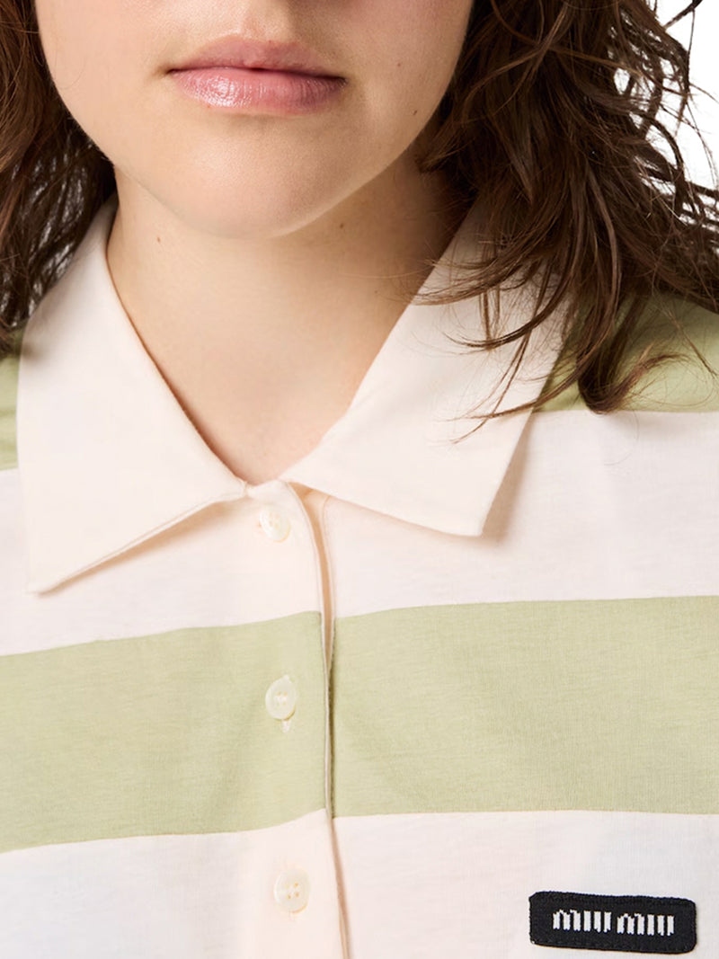 POLO IN JERSEY A RIGHE