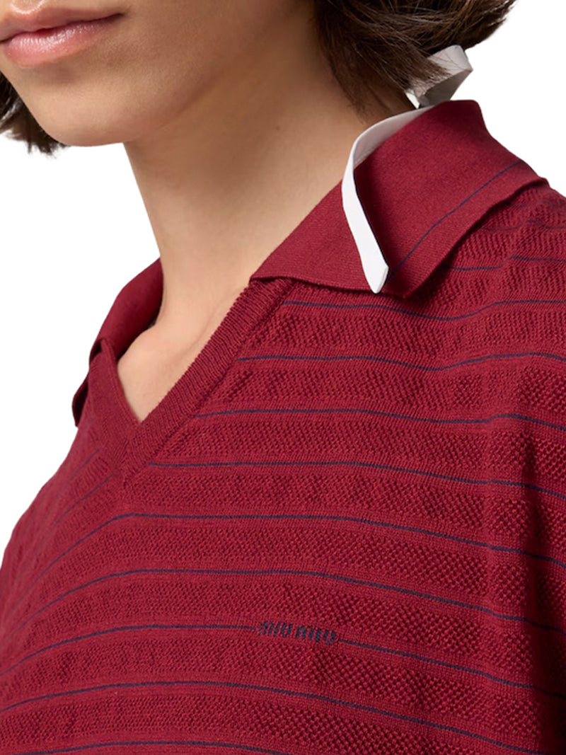 MAGLIA SCOLLO A V IN COTONE