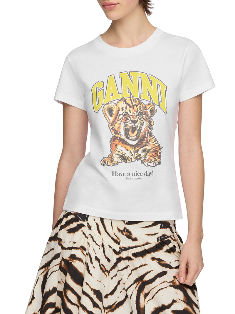 T-SHIRT IN COTONE ORGANICO CON STAMPA FRONTALE