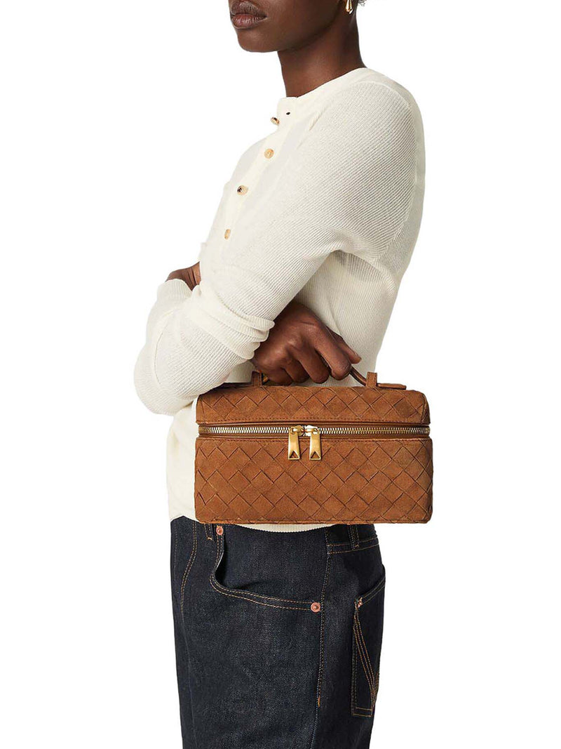 BORSA A MANO BANG BANG IN PELLE SCAMOSCIATA
